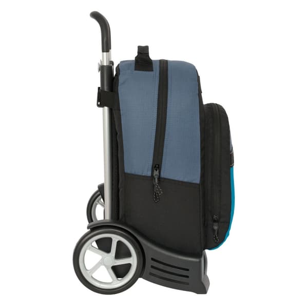 Skolerygsæk med Hjul BlackFit8 California Blå Sort 32 x 42 x 15 cm