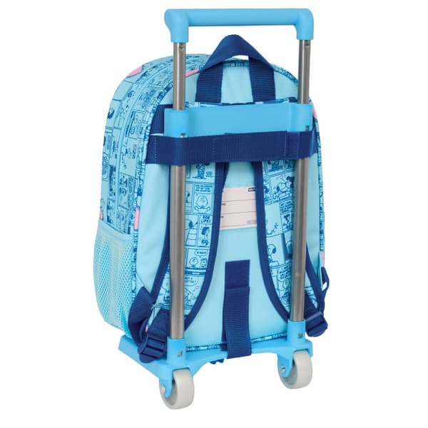 Skolväska med hjul Snoopy Love Blå 26 x 11 x 67 cm 26 x 34 x 11 cm