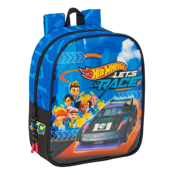 Skolryggsäck Hot Wheels Let's race Blå Svart 22 x 27 x 10 cm