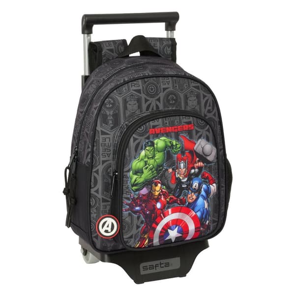Reppu pyörillä The Avengers Vendetta Musta 27 x 33 x 10 cm