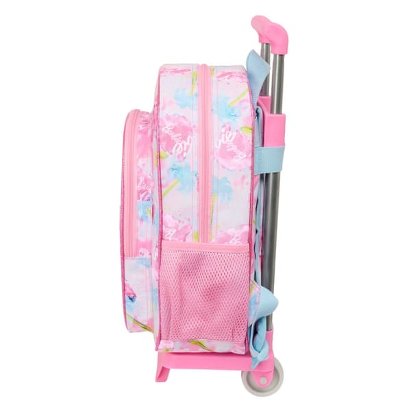 Skolväska med hjul Barbie Painterly Rosa Himmelsblå 26 x 11 x 67 cm 26 x 34 x 11 cm