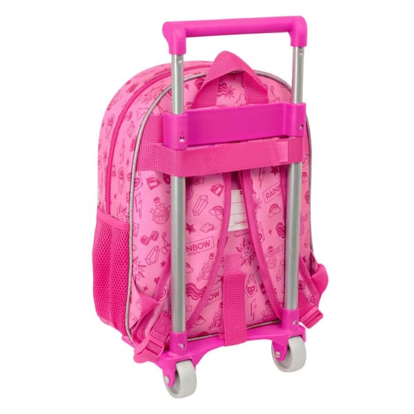 Skolväska med hjul Rainbow High Shine Multicolour 28 x 34 x 10 cm