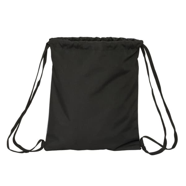 Skopåse med remmar BlackFit8 Old school Svart Grå 35 x 40 x 1 cm