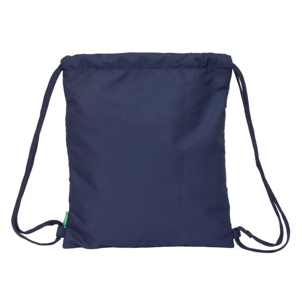 Skopåse med remmar Benetton Flag Marinblå 35 x 40 x 1 cm