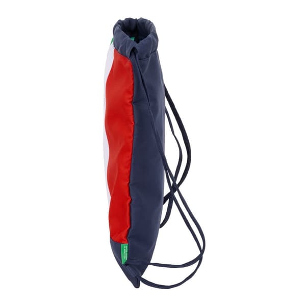 Skopåse med remmar Benetton Flag Marinblå 35 x 40 x 1 cm