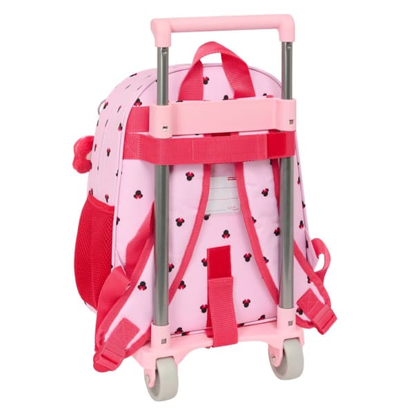 Skolväska med hjul Minnie Mouse Naive Rosa 28 x 34 x 10 cm