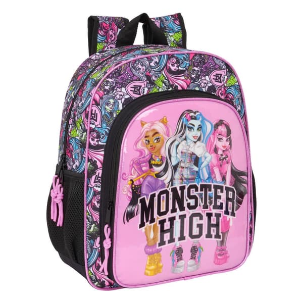 Skolebag Monster High Drama Flerfarget 32 x 38 x 12 cm