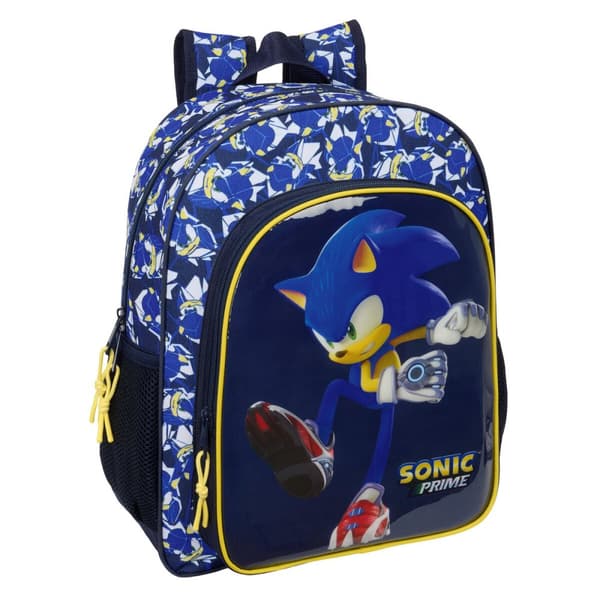 Skolebag Sonic City Blå 32 x 38 x 12 cm