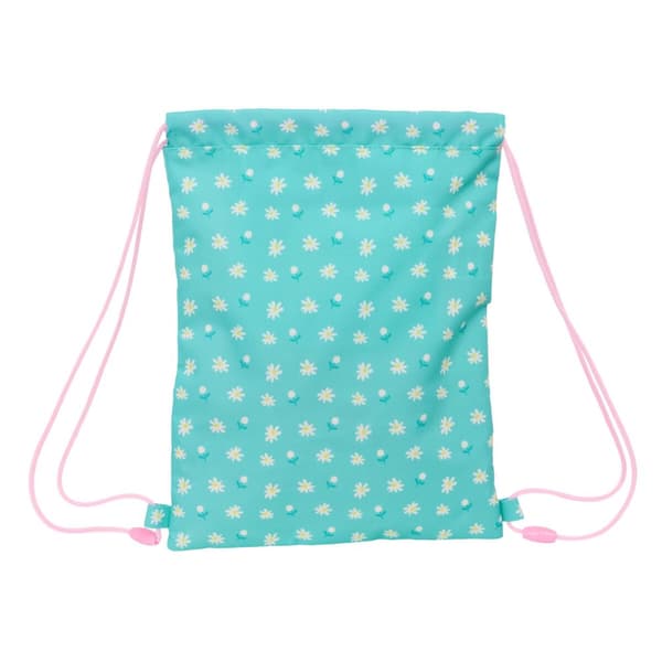 Ryggsekk med Stringer Peppa Pig Pretty flowers Gul Mint 26 x 34 x 1 cm