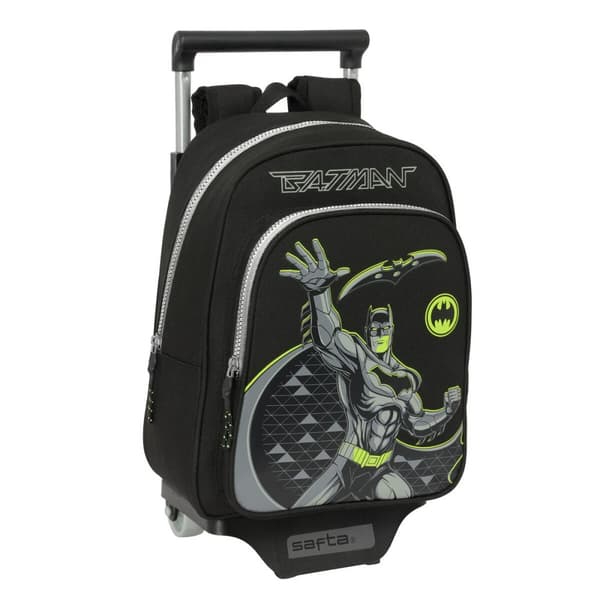Skoleryggsekk med Hjul Batman Game over Svart 27 x 33 x 10 cm