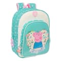 Pikkukuva 1 / 3: Koululaukku Peppa Pig Pretty flowers Keltainen Mintunvihreä 26 x 34 x 11 cm
