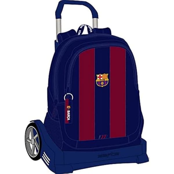 Ryggsäck med vagn - SAFTA - FC Barcelona 1 Equipacion 23/24 - 44 cm - marinblå/röd - avslappnad