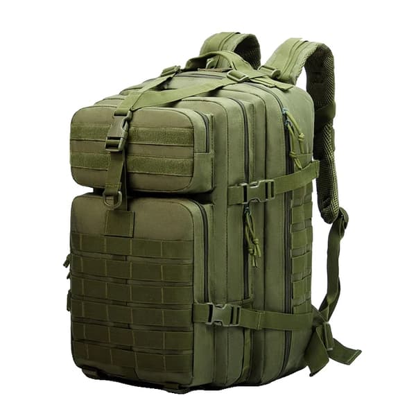 Suuri kapasiteetti taktinen reppu, vedenpitävä 1000D nylon, mukava istuvuus,Vihreä (50L)