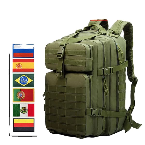 Multifunktionel Militær Vandrebags, 50L Kapacitet, Holdbart 900D Nylon,50L Hærgrøn