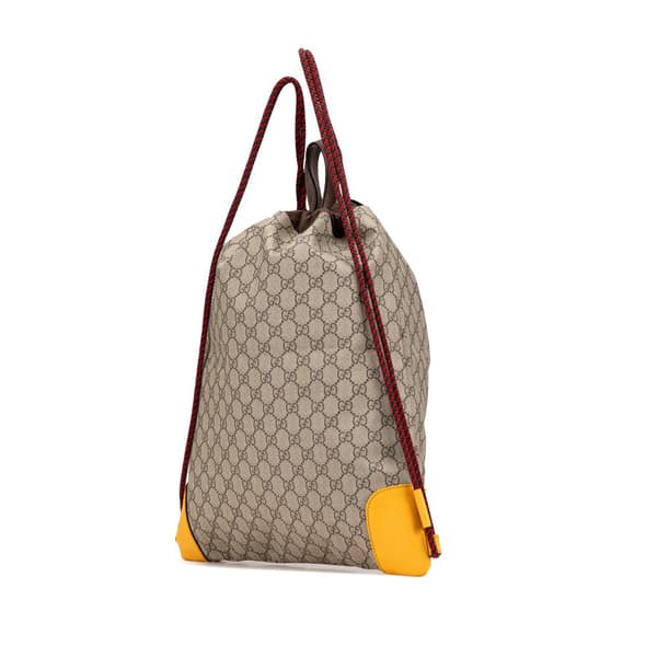 Pre-owned Gucci GG Supreme Animalier Backpack Brown