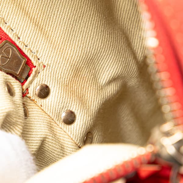 Pre-owned Valentino Mini Calfskin Rockstud Backpack Red