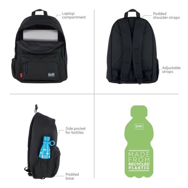 Legami - BPK0008 - Min Ryggsäck, Zaino Mon Sac à Dos Unisex Barn, Resestickers, Standard