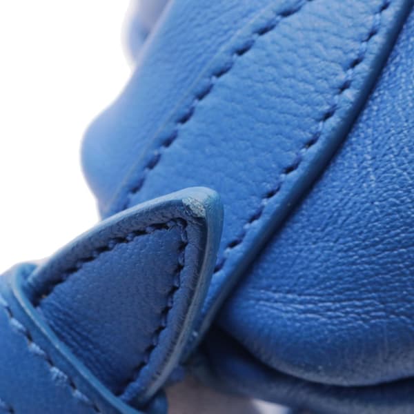 Pre-owned Bottega Veneta Leather Intrecciato Backpack Blue
