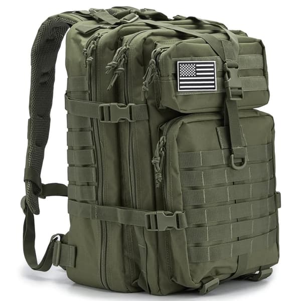 50L Taktisk Rygsæk, Holdbart Polyester, Molle System Kompatibel,Grøn