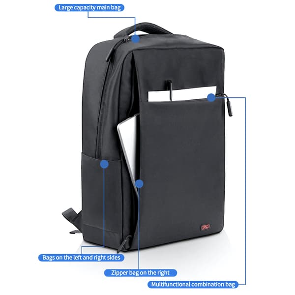 XO Ryggsäck med laptopförvaring 17" - Svart