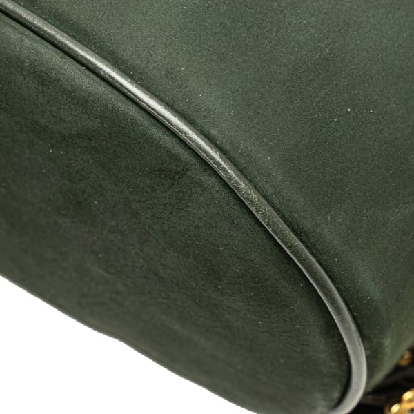 Pre-owned Ferragamo Vara Suede Backpack Green