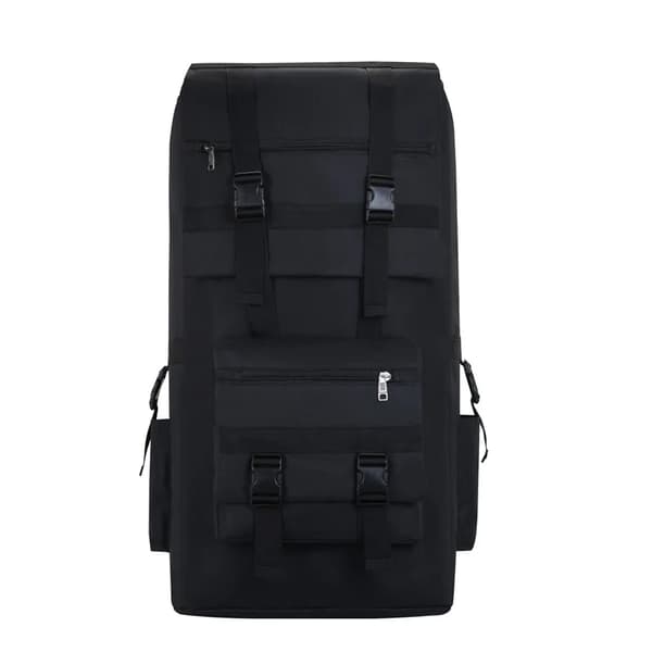 120L Taktisk Ryggsäck, Hållbar Nylon, Regnskydd Inkluderat,Svart