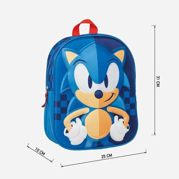 3D Skoletaske Sonic