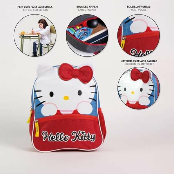 Koululaukku Hello Kitty Sininen
