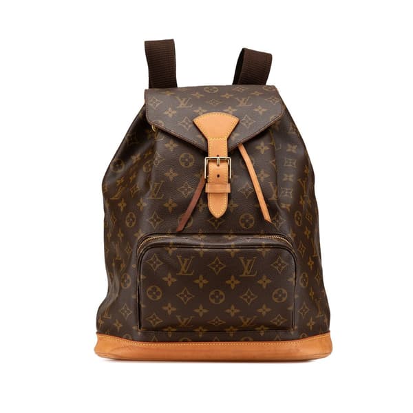 Pre-owned Louis Vuitton Monogram Montsouris MM Brown