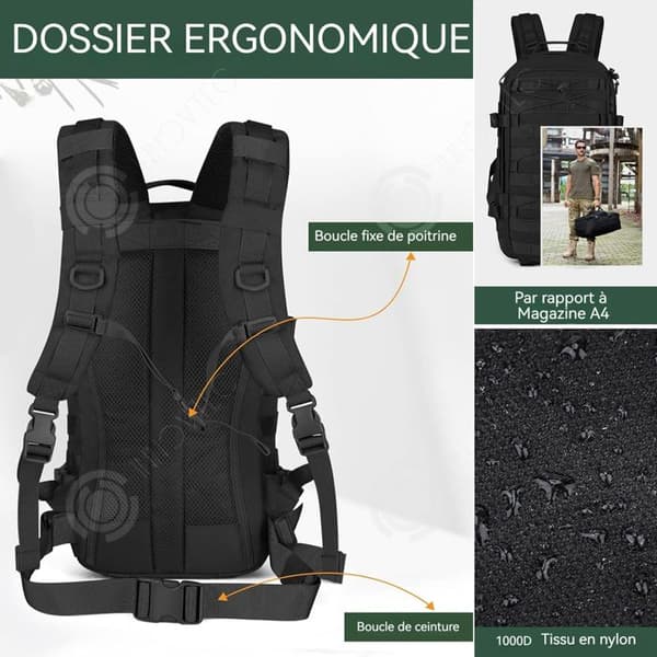 INN Reseryggsäck 44x23x25cm 30L Kamouflageryggsäck Stor kapacitet Sport Bergsbestigning Resväska Vandringsryggsäck