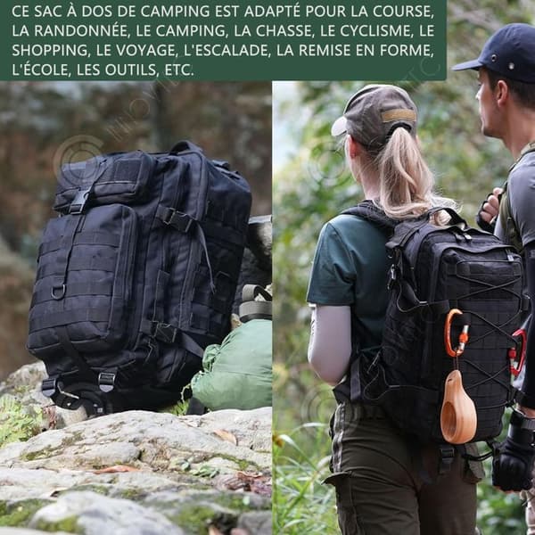 INN Reseryggsäck 44x23x25cm 30L Kamouflageryggsäck Stor kapacitet Sport Bergsbestigning Resväska Vandringsryggsäck