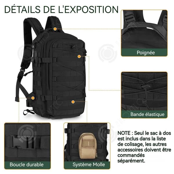 INN Reseryggsäck 44x23x25cm 30L Kamouflageryggsäck Stor kapacitet Sport Bergsbestigning Resväska Vandringsryggsäck