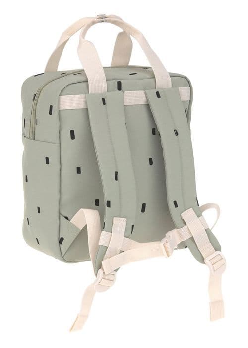 Lässig Ljusgrön och svart ryggsäck för flickor och pojkar - Happy Prints Mini Square Backpack Light Olive 235160
