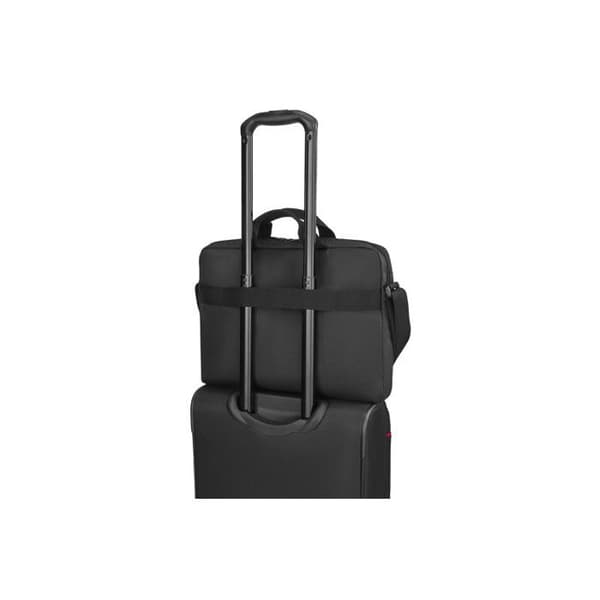 Laptopväska - Wenger - BQ SlimCase - Svart - Vadderat fack - Justerbar axelrem