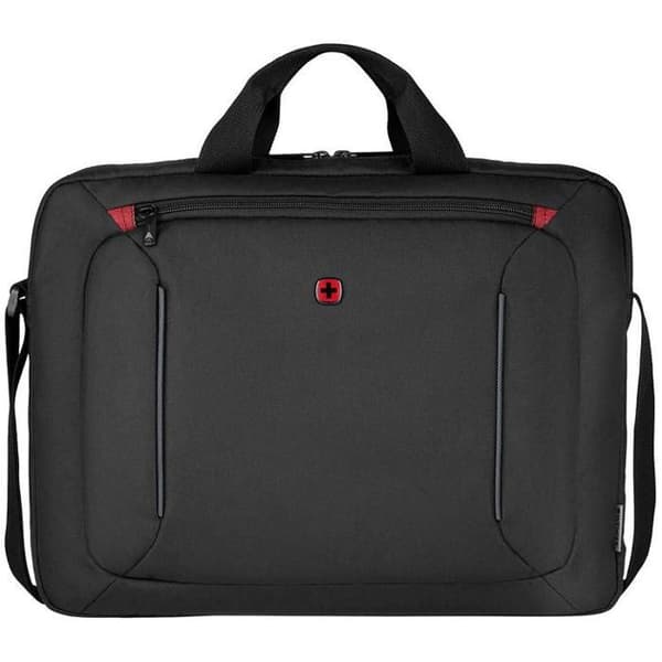 Laptopväska - Wenger - BQ SlimCase - Svart - Vadderat fack - Justerbar axelrem