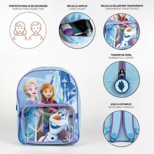Skoletaske Frozen Blå
