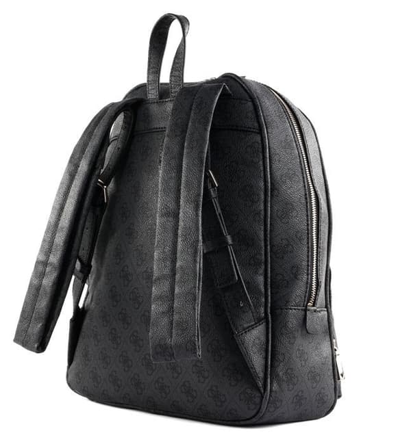 GUESS Mörkgrå ryggsäck för kvinnor - Power Play Tech Backpack L Coal Logo 253261