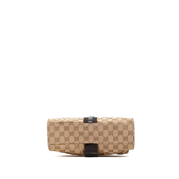 Pre-owned Gucci GG Canvas Jackie Backpack Brown