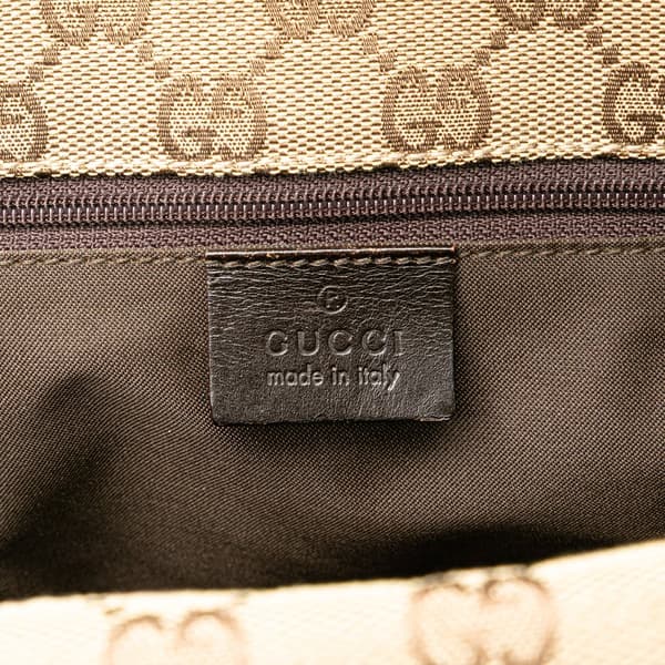 Pre-owned Gucci GG Canvas Jackie Backpack Brown