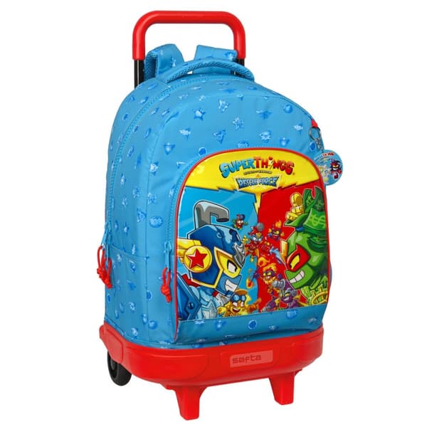 Skolväska med hjul SuperThings Rescue Force Blå 33 X 45 X 22 cm