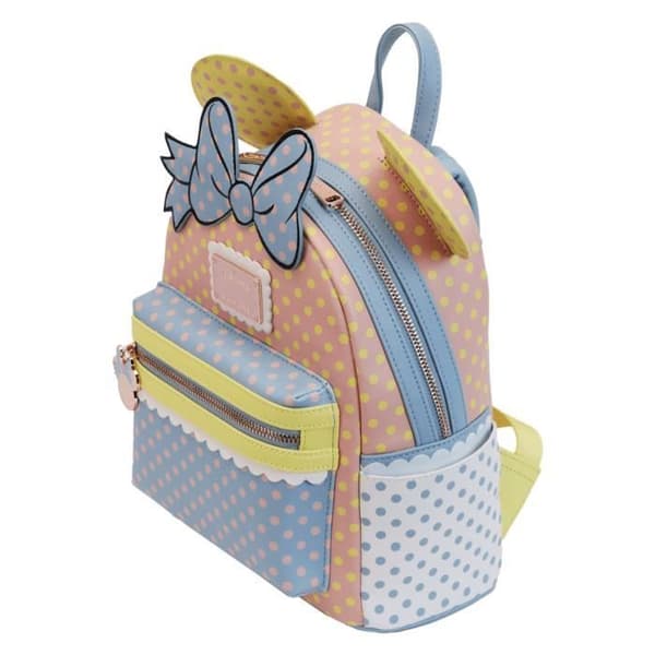 DISNEY - Minnie Pastel Color Block Dots - LoungeFly Mini Ryggsäck