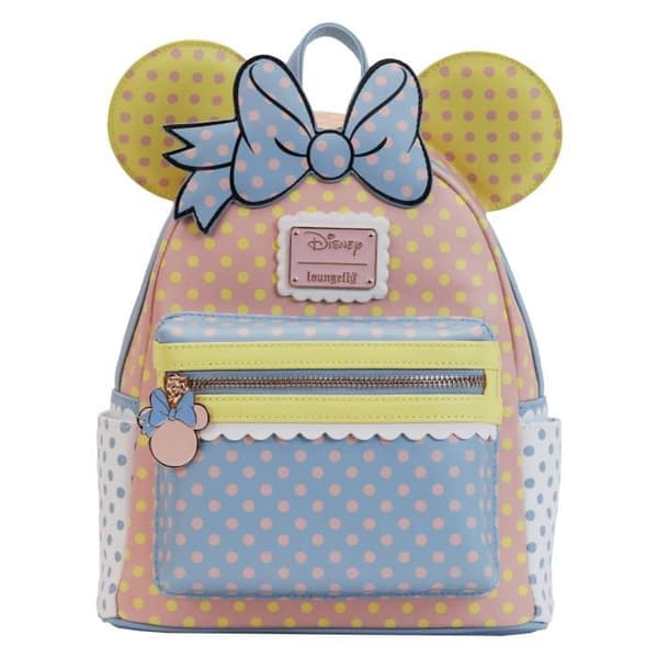 DISNEY - Minnie Pastel Color Block Dots - LoungeFly Mini Ryggsäck