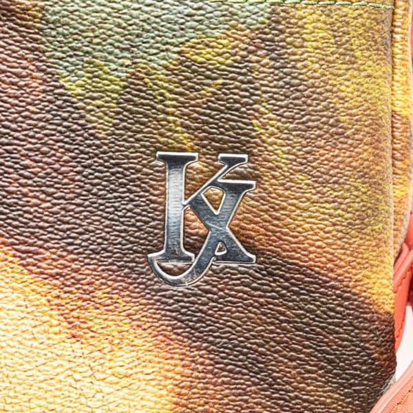 Pre-owned Louis Vuitton Jeff Koons Masters Collection Da Vinci Palm Springs Backpack Brown