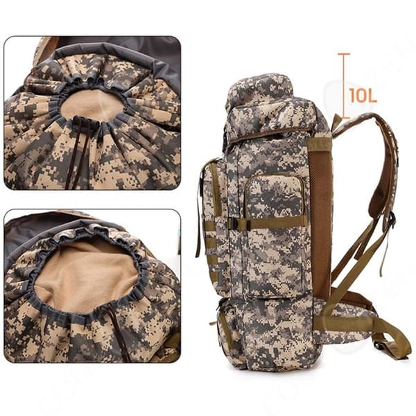 C Vandringsryggsäck 80L vattentät Oxford canvas justerbar axelrem andas vandringsryggsäck laptop ryggsäck