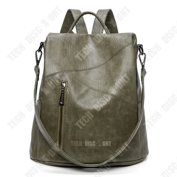 TD® Stöldskyddsryggsäck Dammode Multifunktionssömmar Studentryggsäck Läder Skolväska Damryggsäck Flickor Semesterpresent