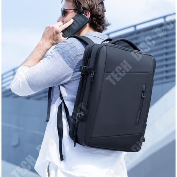 TD® 17 tum vattentät bärbar ryggsäcksväska USB-laddning Flerlagers rymdresor Manväska Stöldskydds Mochila