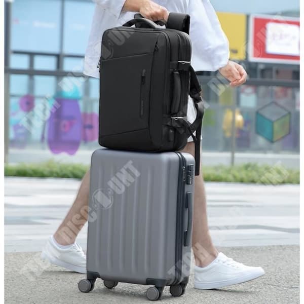 TD® 17 tum vattentät bärbar ryggsäcksväska USB-laddning Flerlagers rymdresor Manväska Stöldskydds Mochila