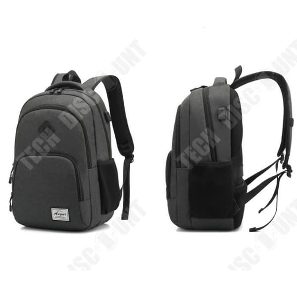 TD® Laptop Ryggsäck 17,3 tums män kvinnor med USB-laddningsport för Business University 35L (17,3 tum, B6-grå