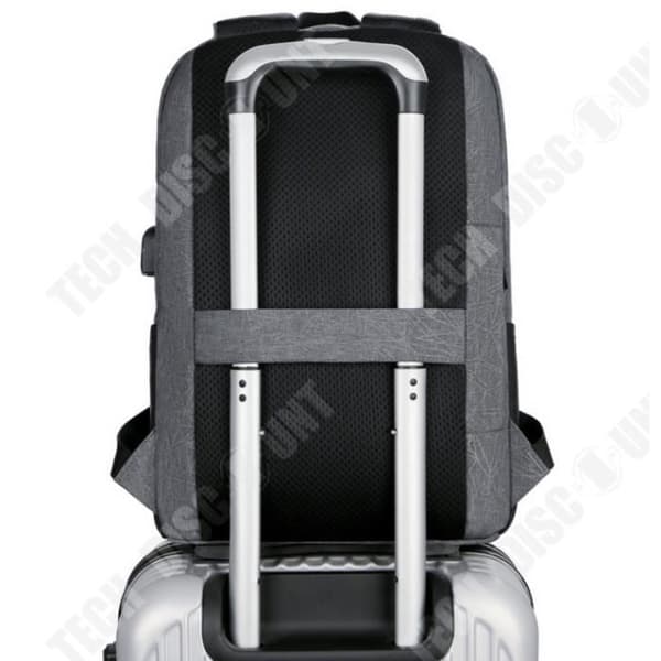 TD® 15-tums ryggsäck för bärbar dator med USB-laddningsport Ryggsäck Vattentät ryggsäck för män (grå)