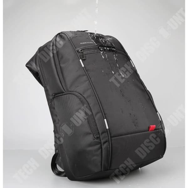 TD® Kingsons 15,6” lyxig Notebook-ryggsäck svart rese extern USB-laddning för män